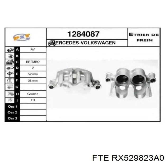 Comprar 3185710 DRI Pinza de freno delantera izquierda
