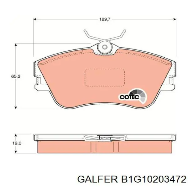 B1G10203472 Galfer pastillas de freno delanteras