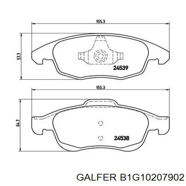 Pastillas de freno delanteras Citroen C4 UA