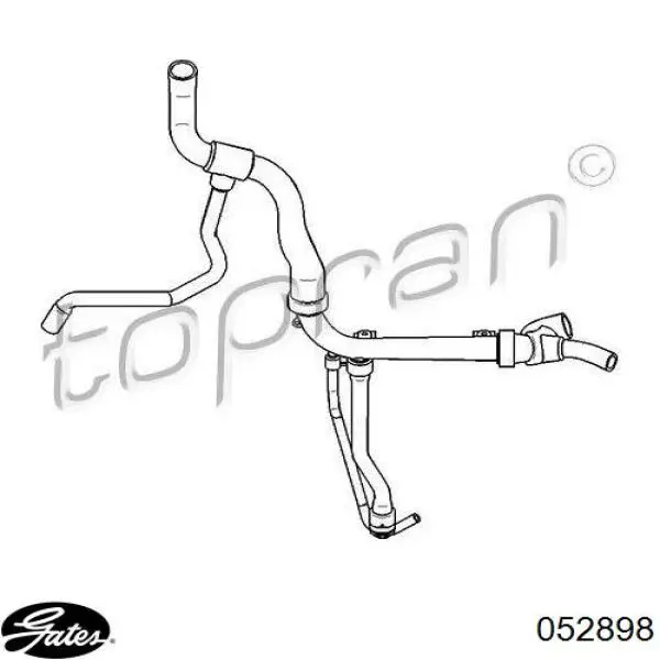 1336052 Opel manguera refrigerante para radiador inferiora