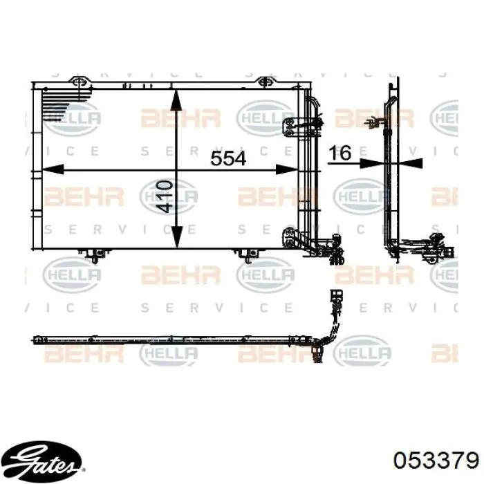 Manguera inferior del radiador Mercedes 2025012282