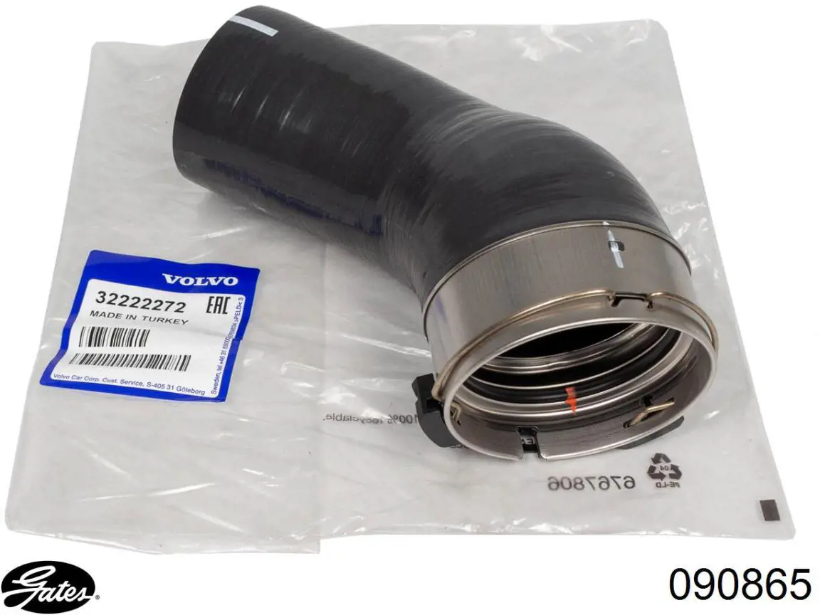 94437 Metalcaucho tubo flexible de aire de sobrealimentación superior izquierdo