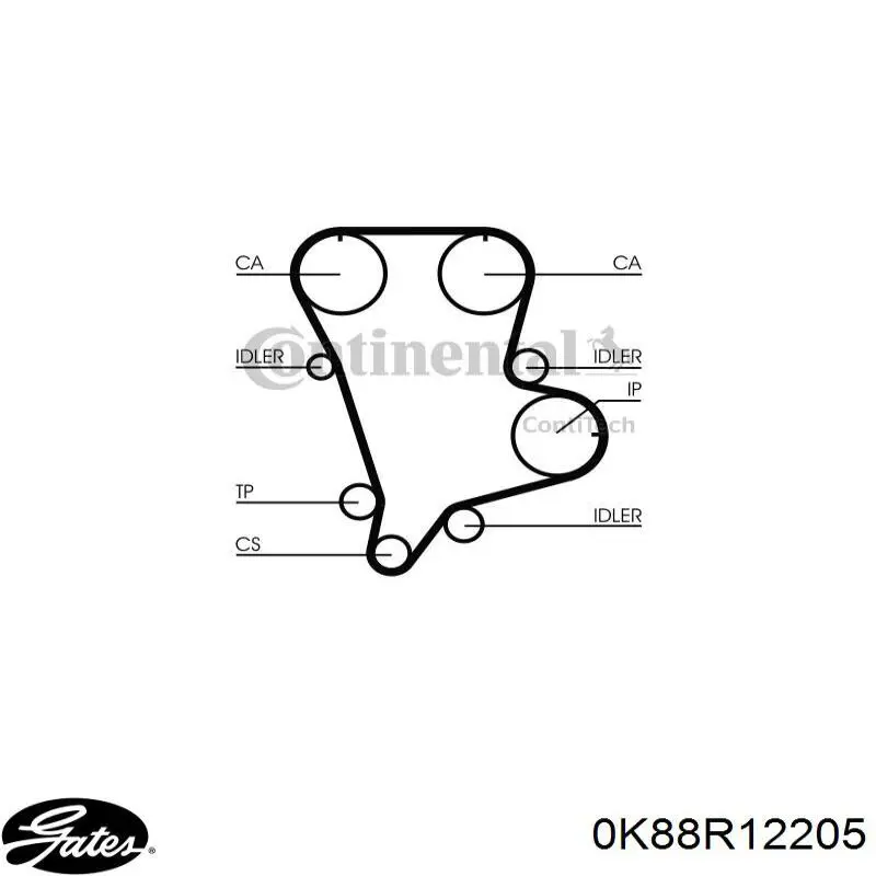 0K88R12205 Gates correa distribucion