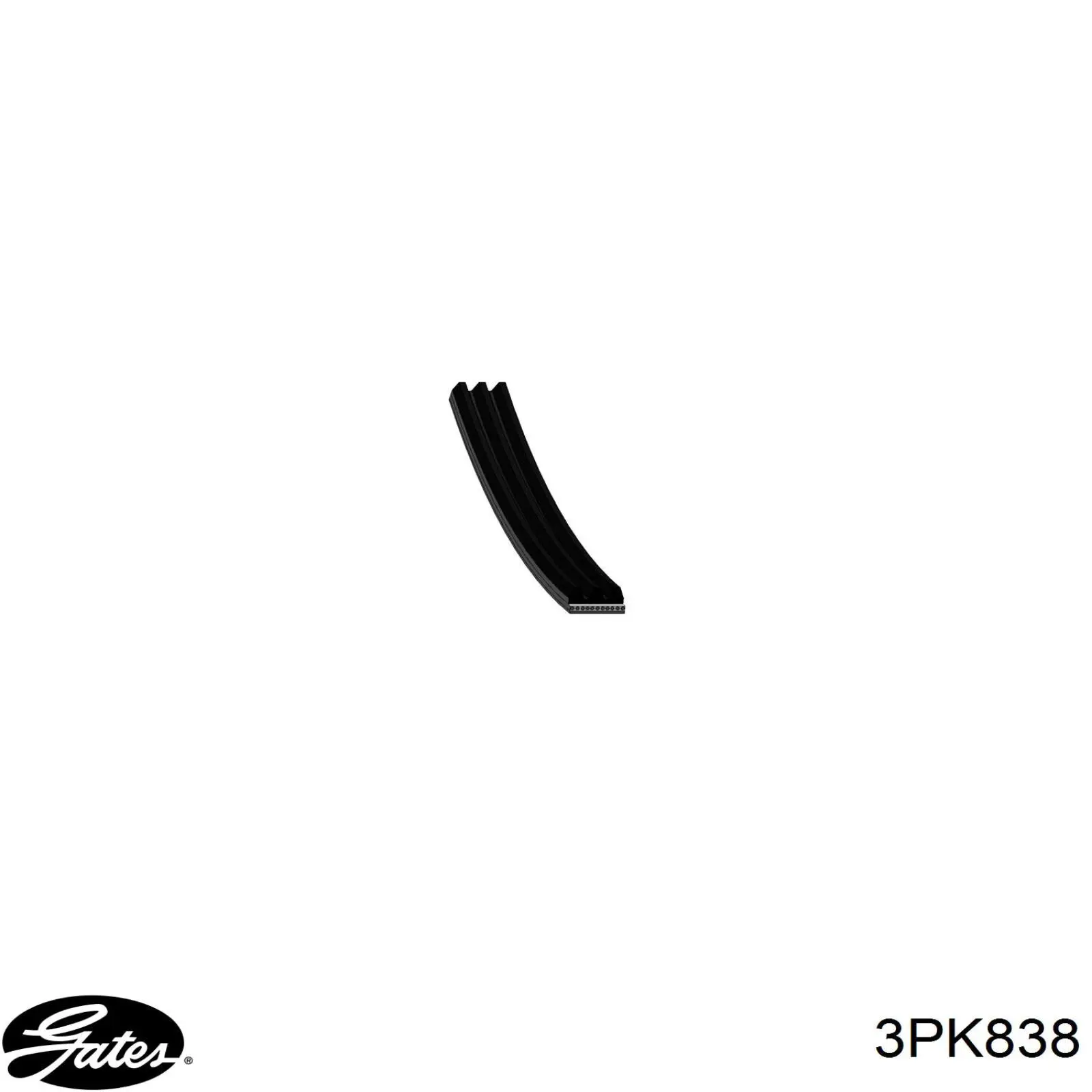 Correa de alternador 3PK838 Gates