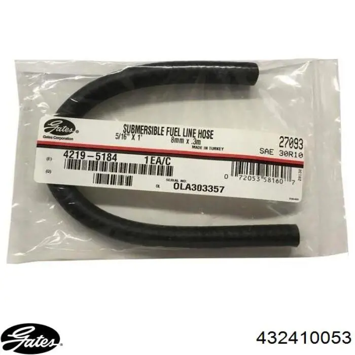 Tubería de retorno de combustible de los inyectores Gates 432410053 precio, desde 2,89 EUR