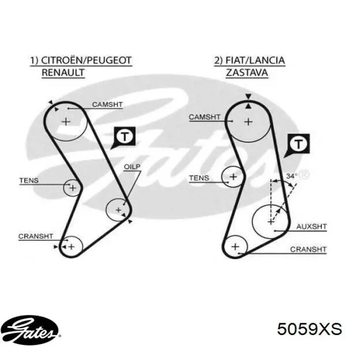 Correa distribución 5059XS Gates