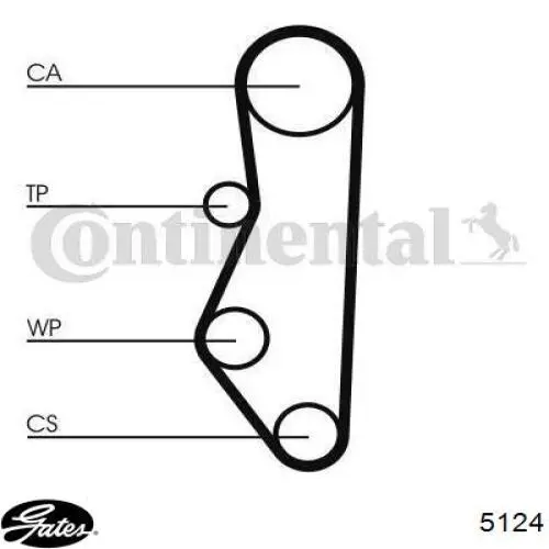 Correa distribución 5124 Gates