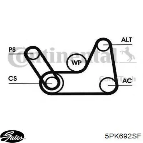 Comprar 5PK692SF Gates Correa trapezoidal