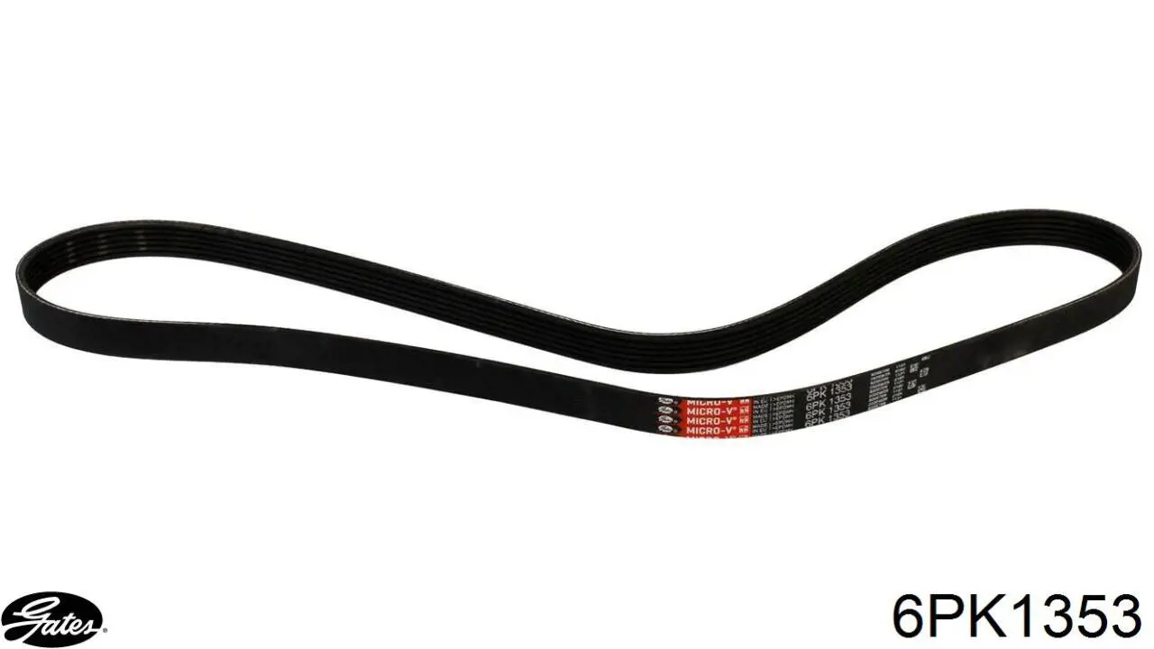 Correa de alternador 6PK1353 Gates