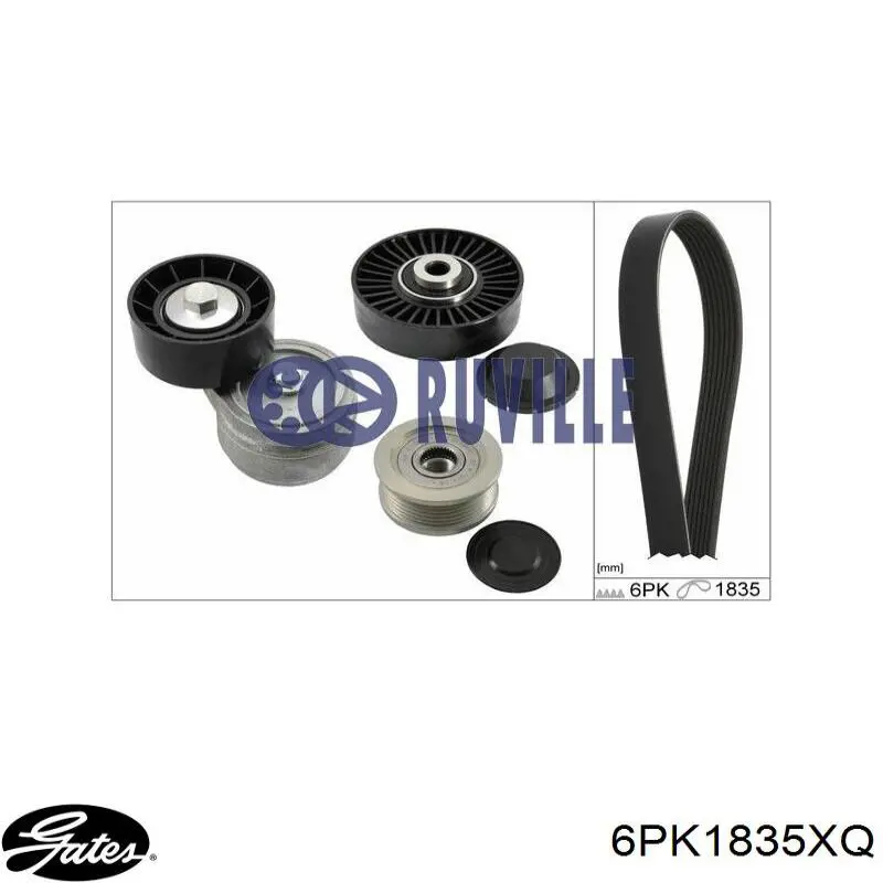 Correa de alternador 6PK1835 Bando