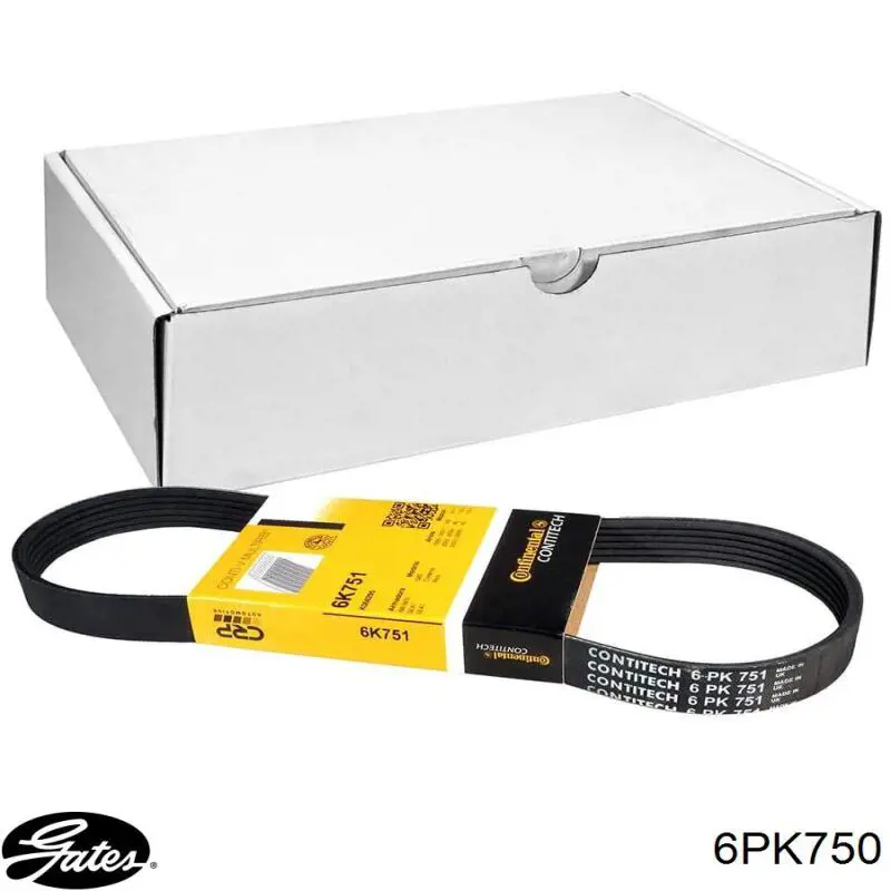 Correa accesorios Gates 6PK750