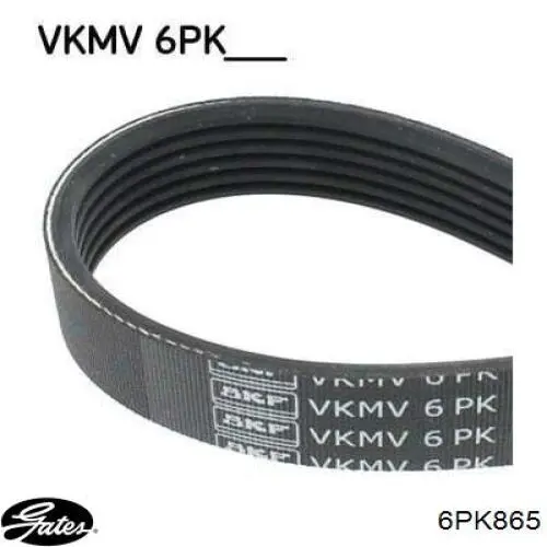 Correa accesorios Gates 6PK865