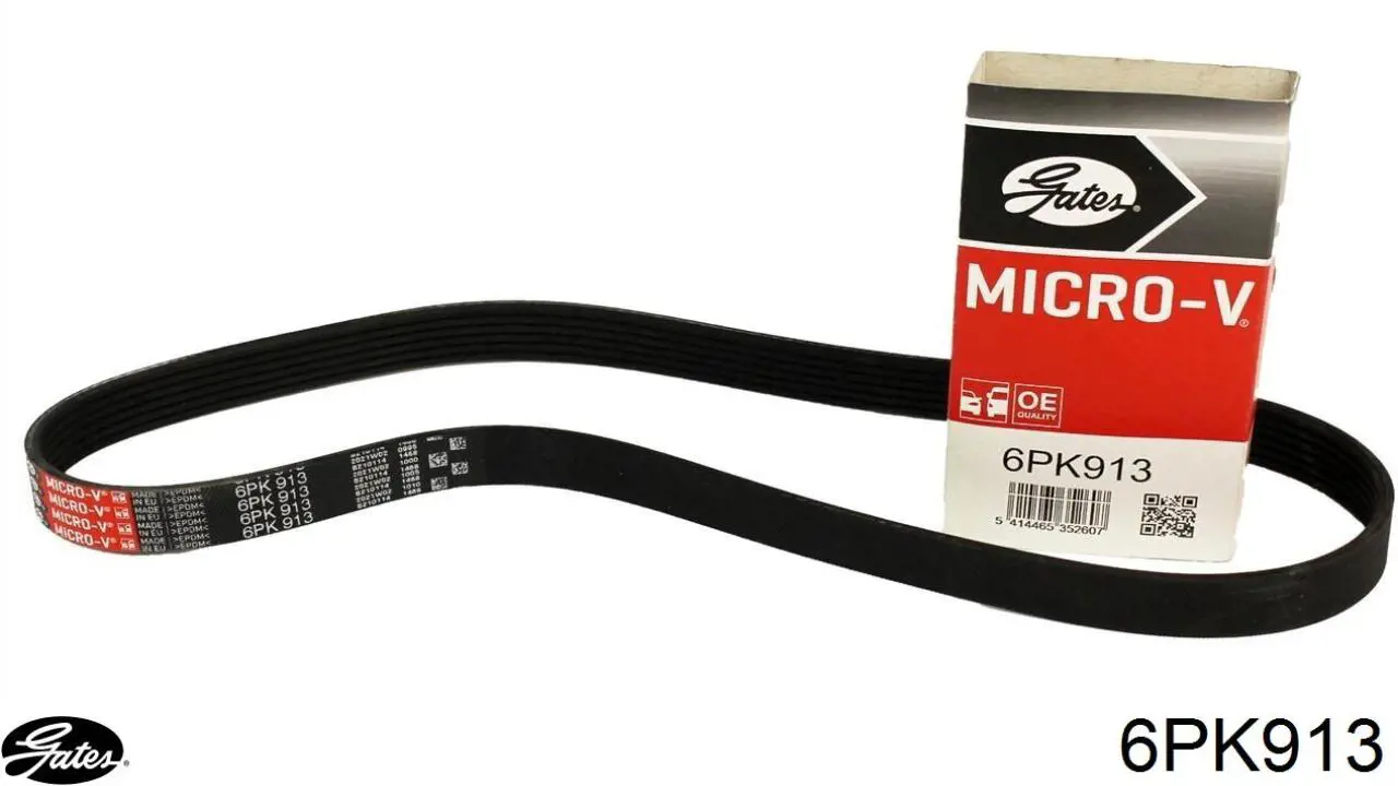 Correa de alternador 6PK913 Gates