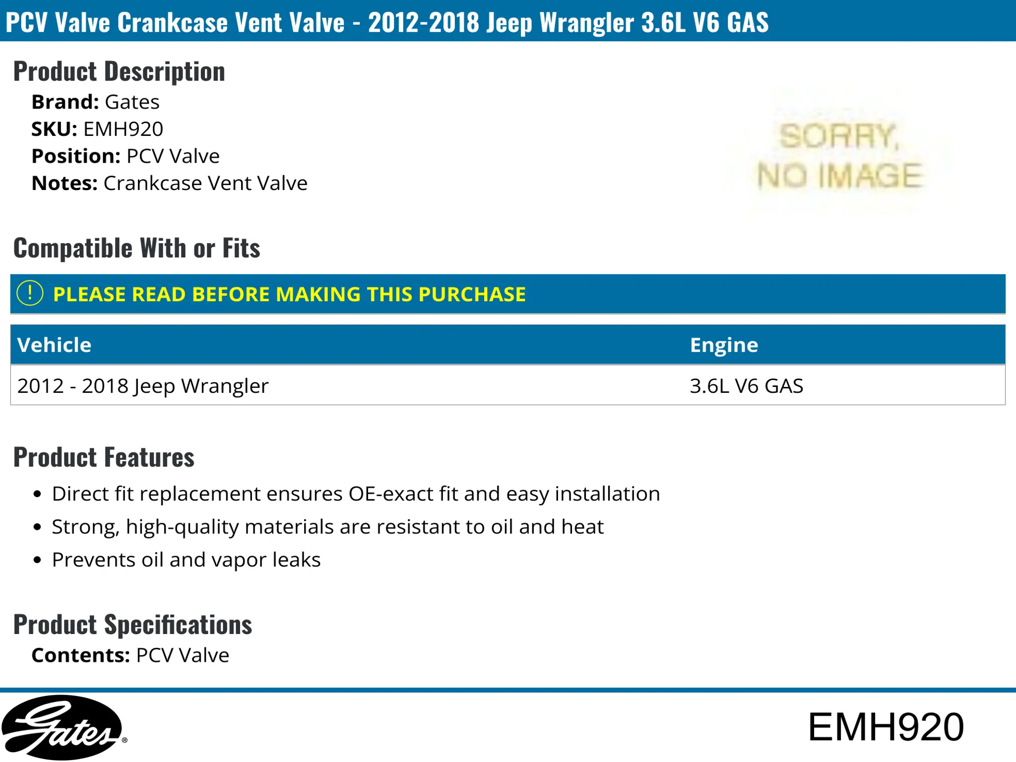 Comprar K68083202AC Chrysler Válvula PCV