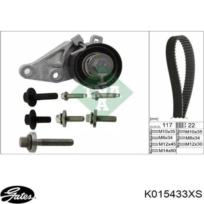 Kit de distribución K015433XS Gates