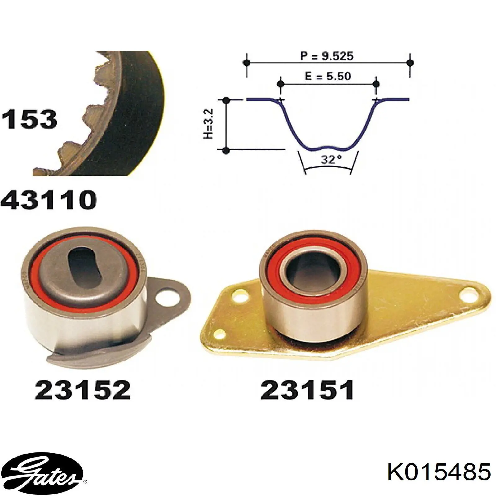 Kit distribución Renault (RVI) 7701471864