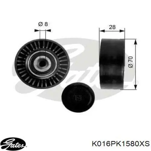 Correa de transmisión 6PK1580K1 Continental/Siemens