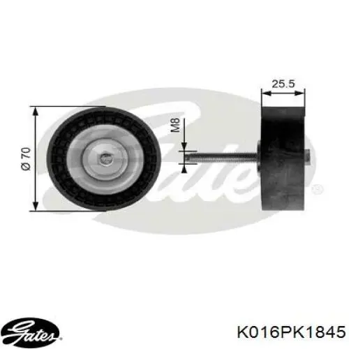 K016PK1845 Gates correa de transmision, juego completo