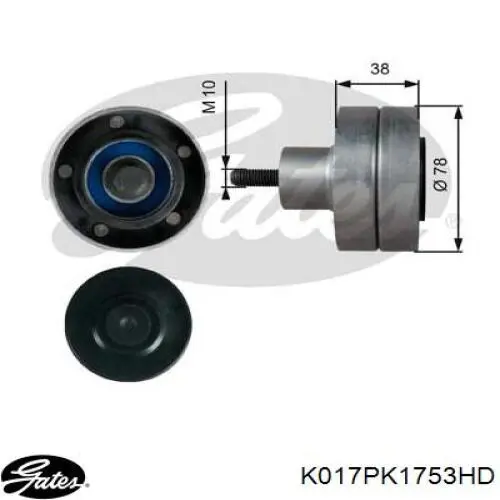 Correa de transmisión, completo Gates K017PK1753HD precio, desde 99,62 EUR