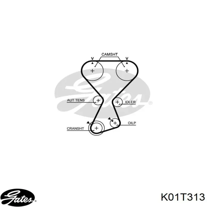 K01T313 Gates kit correa de distribución