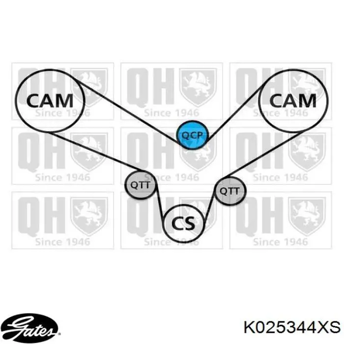Kit de distribución K025344XS Gates