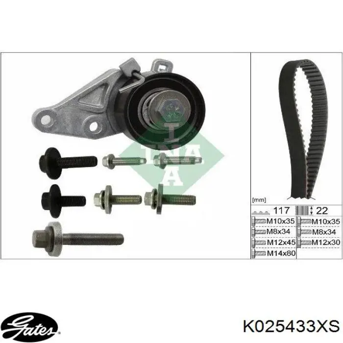Comprar K025433XS Gates Kit de correa de distribución