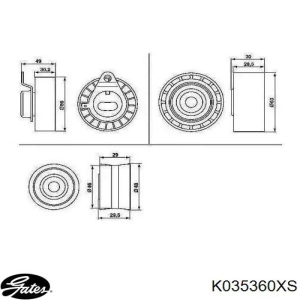 Comprar K035360XS Gates Kit de correa de distribución