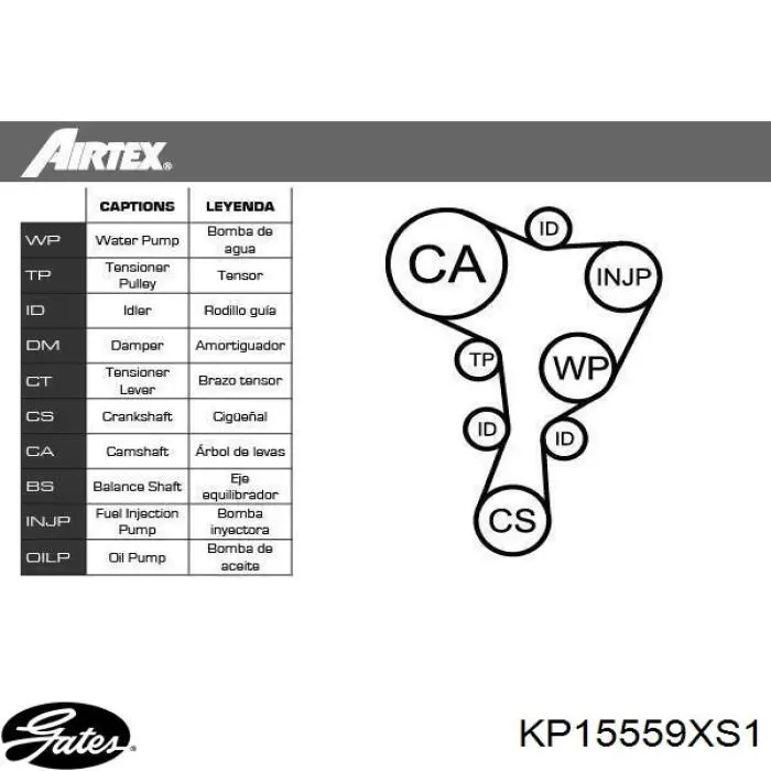 Comprar KP15559XS1 Gates Kit de correa de distribución