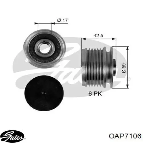 Polea alternador V501051 Sato Tech