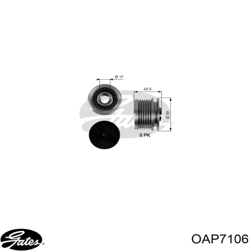 AP9025 Continental/Siemens Rueda libre alternador 