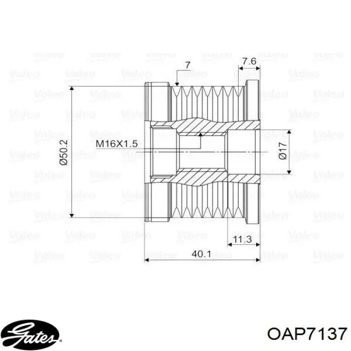 OAP7137 Gates poleas juego de piezas