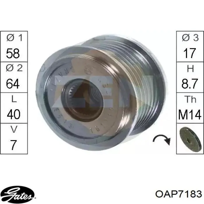 Comprar 274110C020 Toyota Rueda libre del alternador
