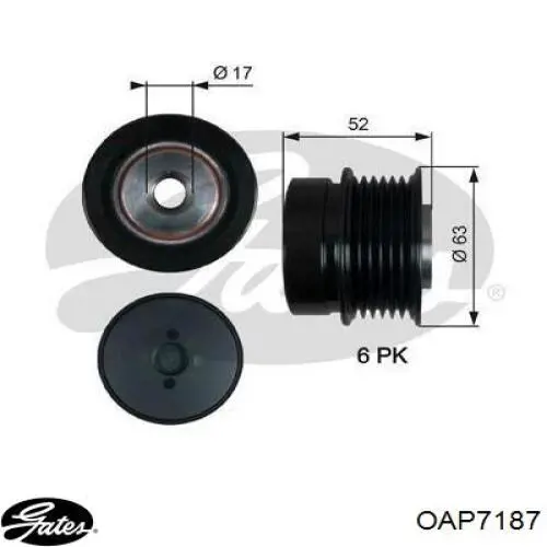 Comprar OAP7187 Gates Rueda libre del alternador