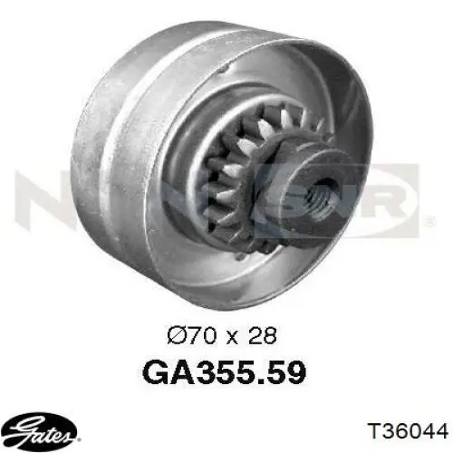Comprar 13604 3RG Polea tensora, correa poli V