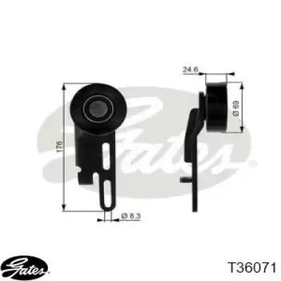 Tensor de correa de alternador T36071 Gates