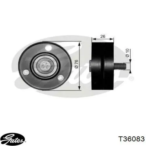 Polea inversión / guía, correa poli V MPQ0026 Magneti Marelli
