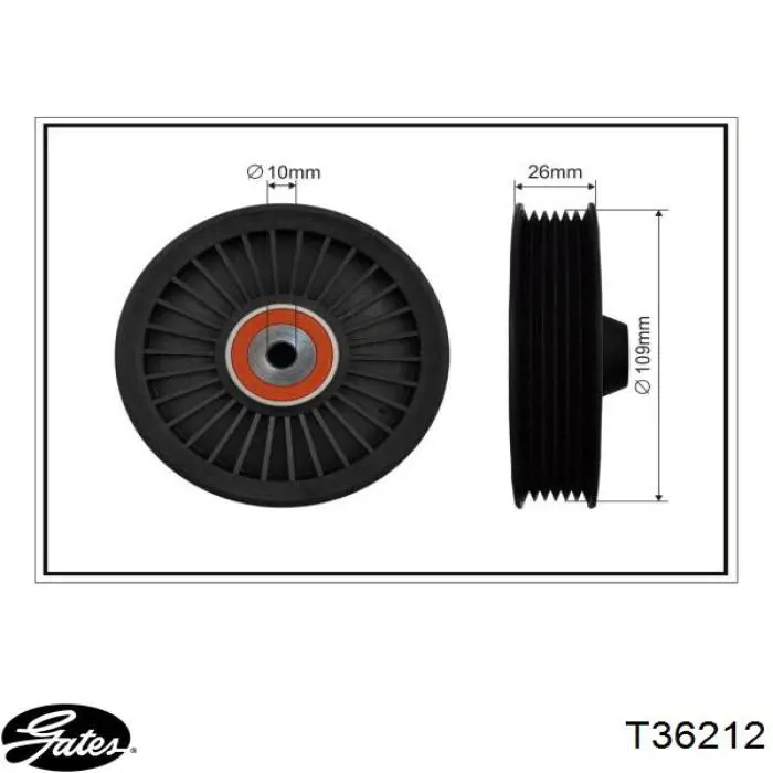 Comprar T36212 Gates Polea inversión/guía, correa poli V