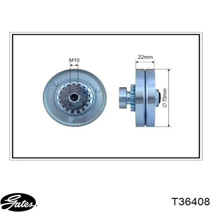 Rodillo, correa trapecial poli V Chevrolet Aveo 2 T250, T255