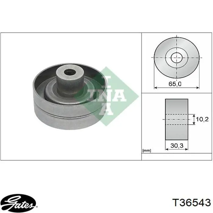 1717608 Ford Polea guía correa poli V