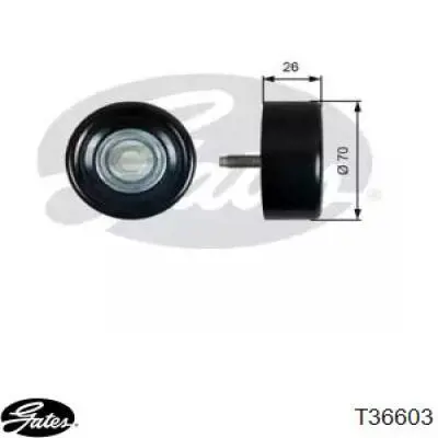 Comprar T36603 Gates Polea tensora, correa poli V