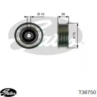 Polea inversión / guía, correa poli V 1660423011 Toyota
