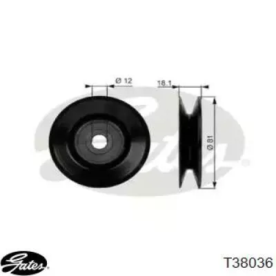 Polea inversión/guía, correa auxiliar servicios Gates T38036 precio, desde 22,62 EUR