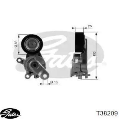 Tensor de correa poli V T38209 Gates