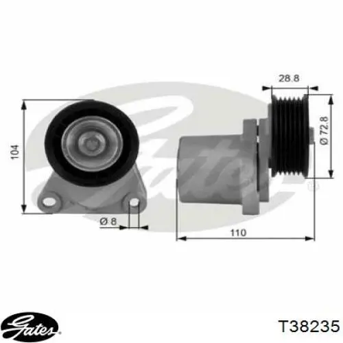 9623001280 Fiat/Alfa/Lancia Tensor de correa de alternador