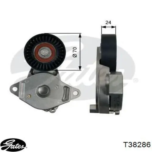 Tensor de correa, correa poli V Toyota Corolla E12