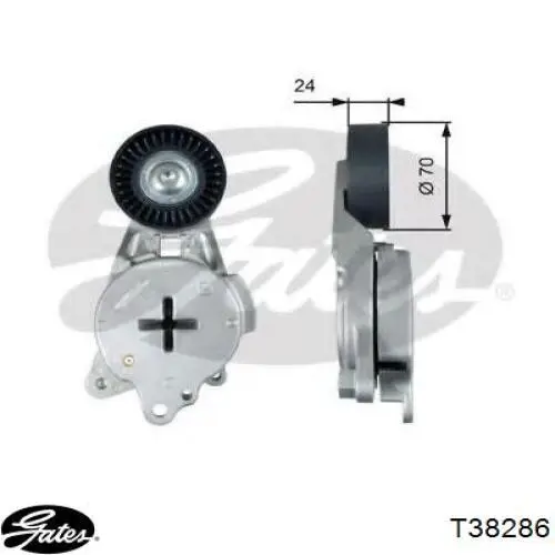 Tensor de correa, correa poli V Toyota Corolla E12