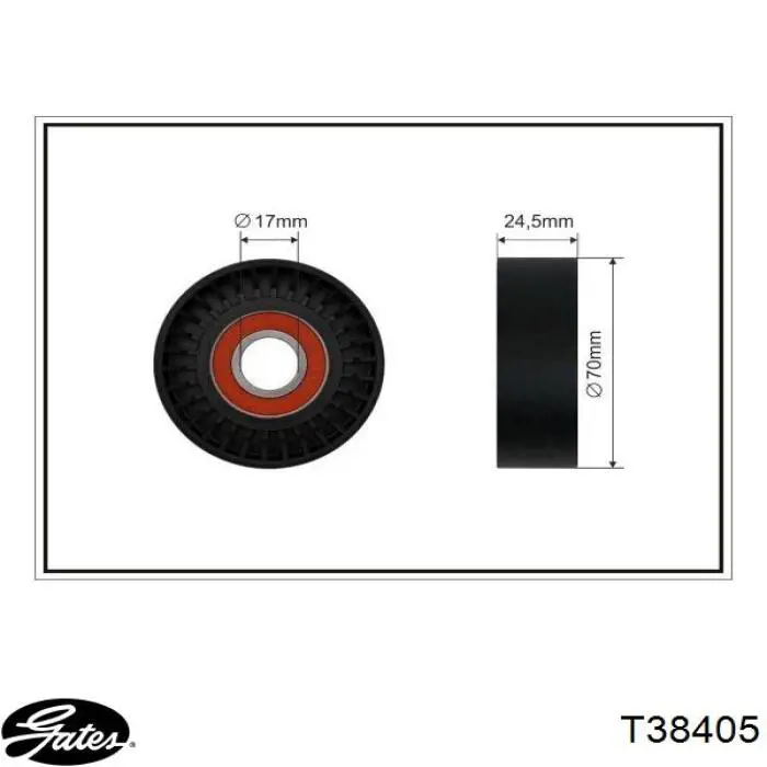 T38405 Gates tensor de correa poli v