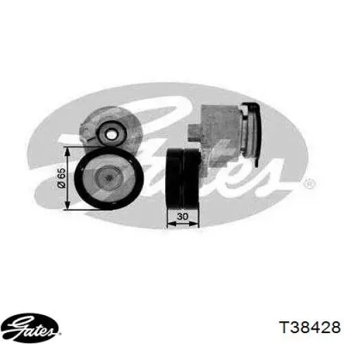 Tensor de correa poli V T38428 Gates