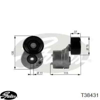 Tensor de correa poli V 1755162 Ford