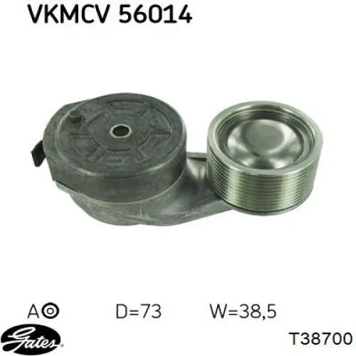 VKMCV56014 SKF tensor de correa poli v